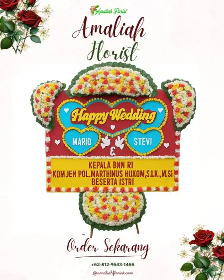 Papan Bunga Pernikahan Palmatak